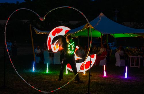 Hochzeits LED Jonglage mit Herzen