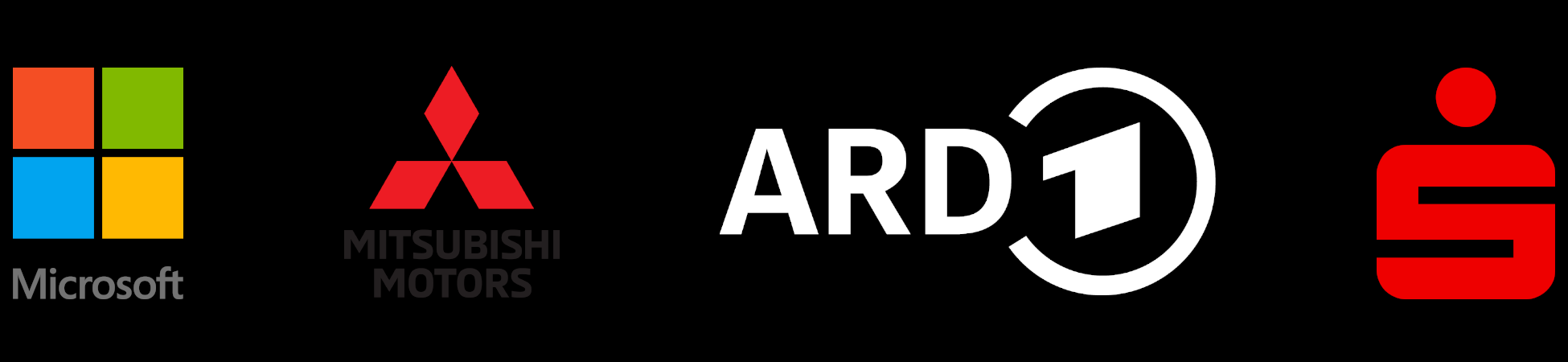 Microsoft, Mitsubishi, ARD und Sparkasse