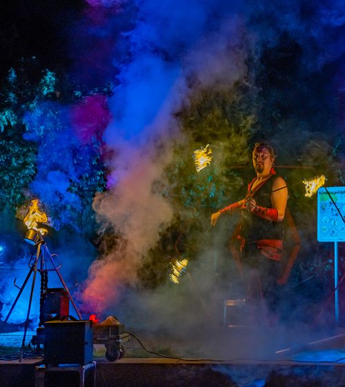 Feuershow Fusion Fire mit Triple Feuerpoi