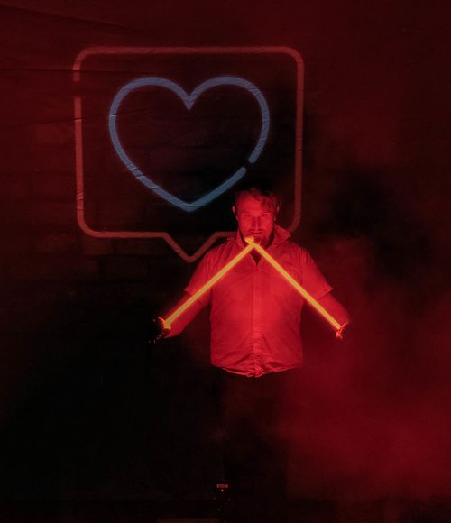 Hochzeits LED Jonglage mit Video Projektionen