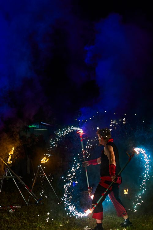 Feuershow Fusion Fire mit Funkenfinale