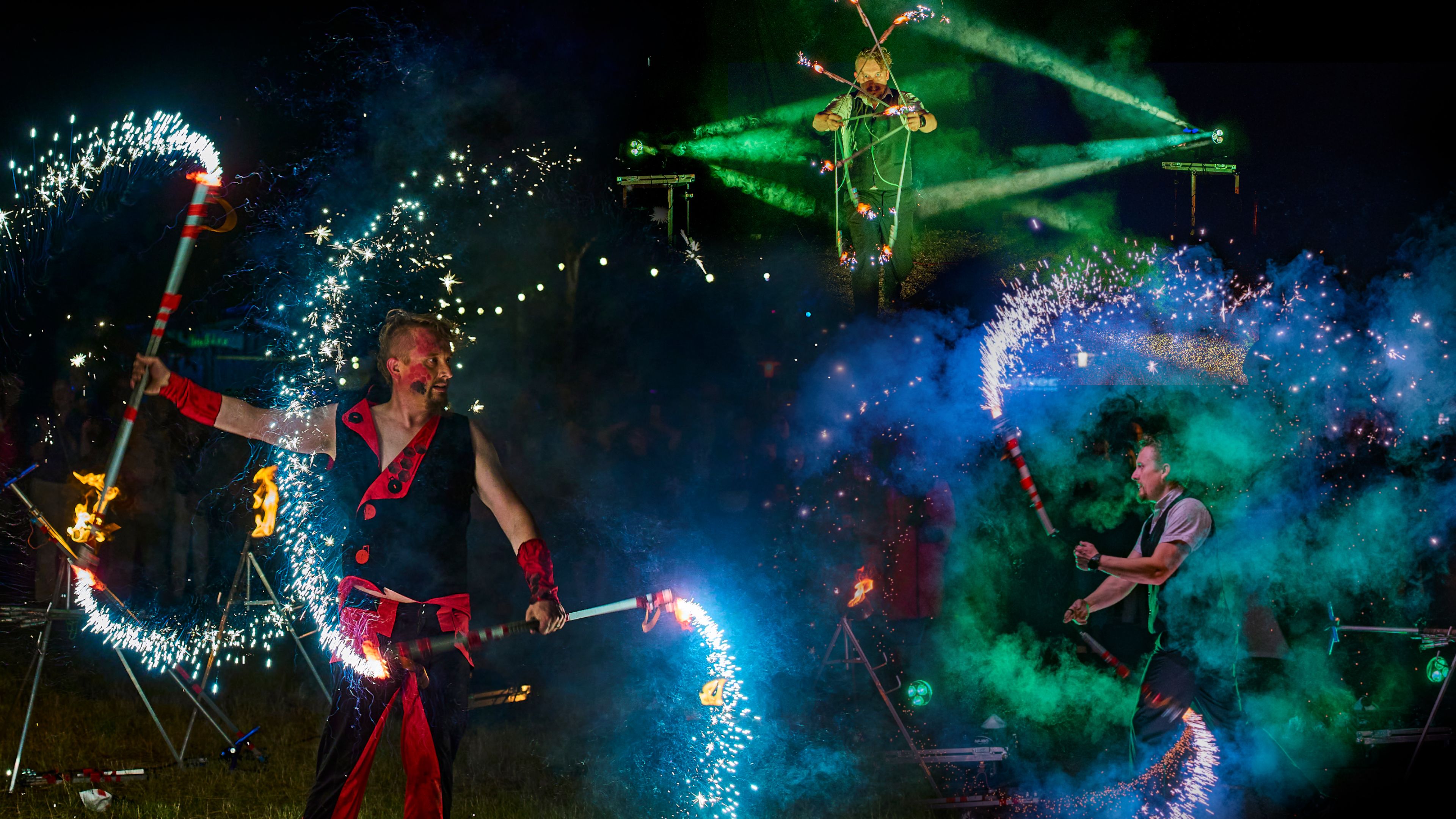 Feuershow mit Funkenfinale als Highlight